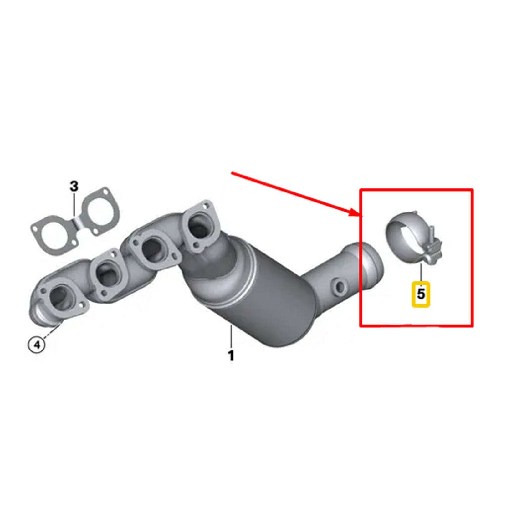 BMW Exhaust Clamp - Catalytic Converter 18207548740